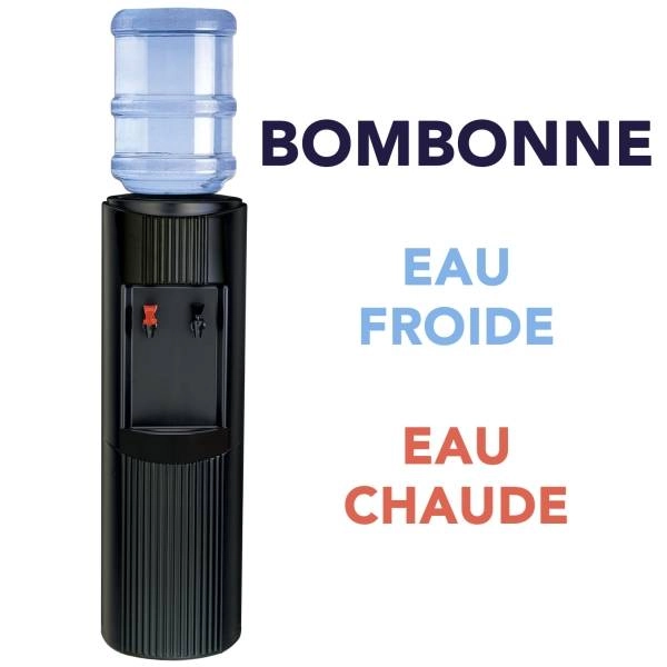 Fontaine Bonbonne Glacier Noir eau froide & eau chaude