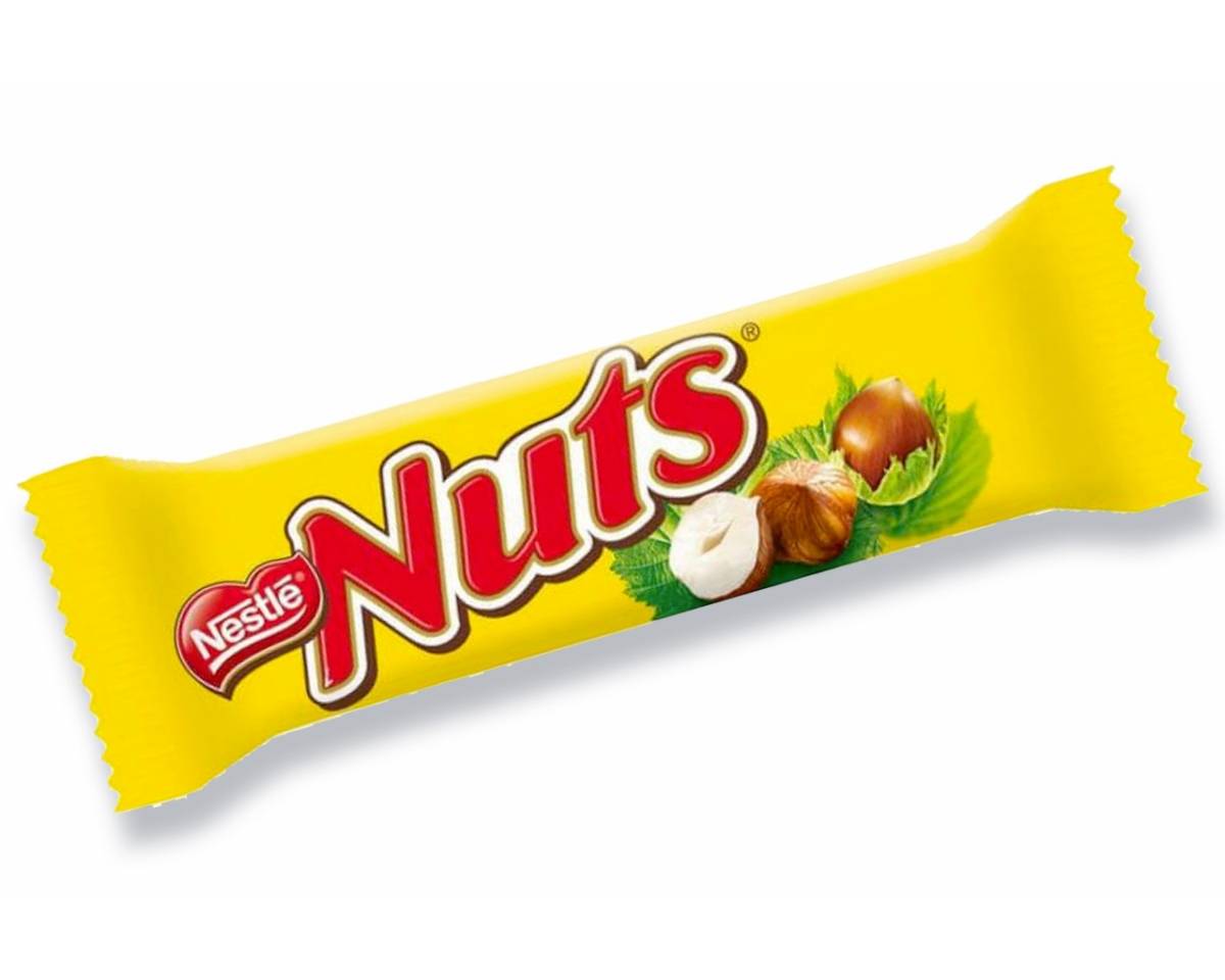 Nuts Nestlé Nuts Lot de 16 barres chocolatées aux noisettes et